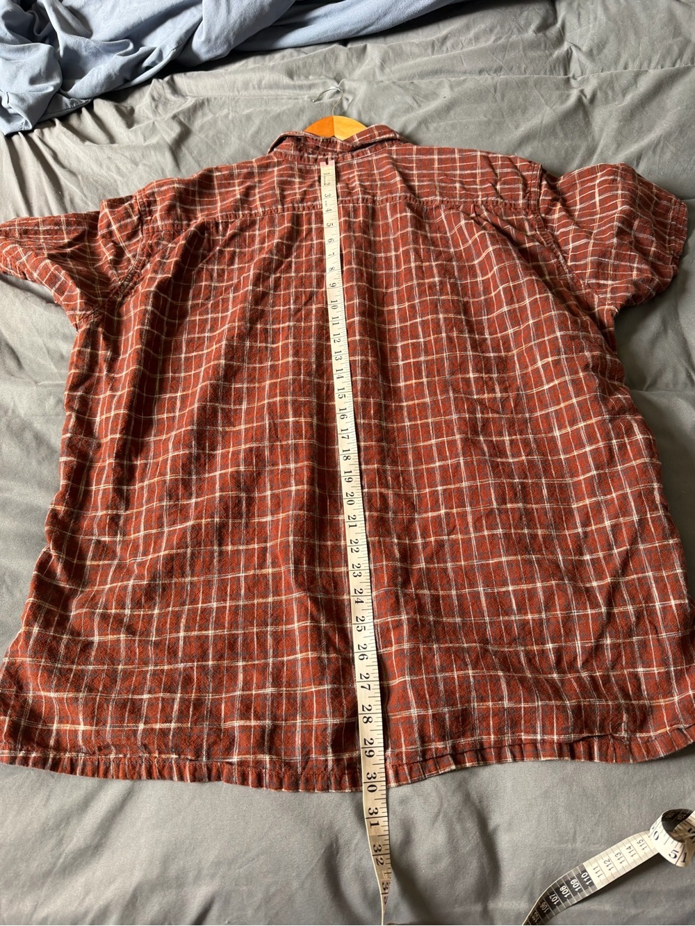 Patagonia Renewal Brown Orange Plaid Back Step Button Front Short Sleeve Shirt - Picture 12 of 12